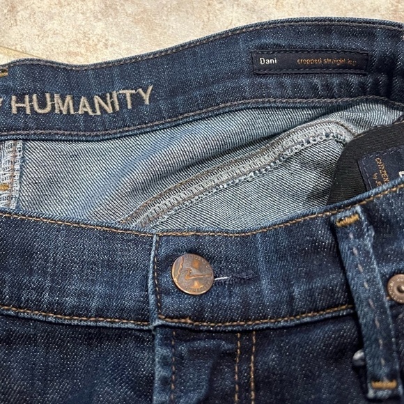 Citizens of Humanity Dani cropped straight leg dark wash jeans stretchy … - Picture 5 of 10